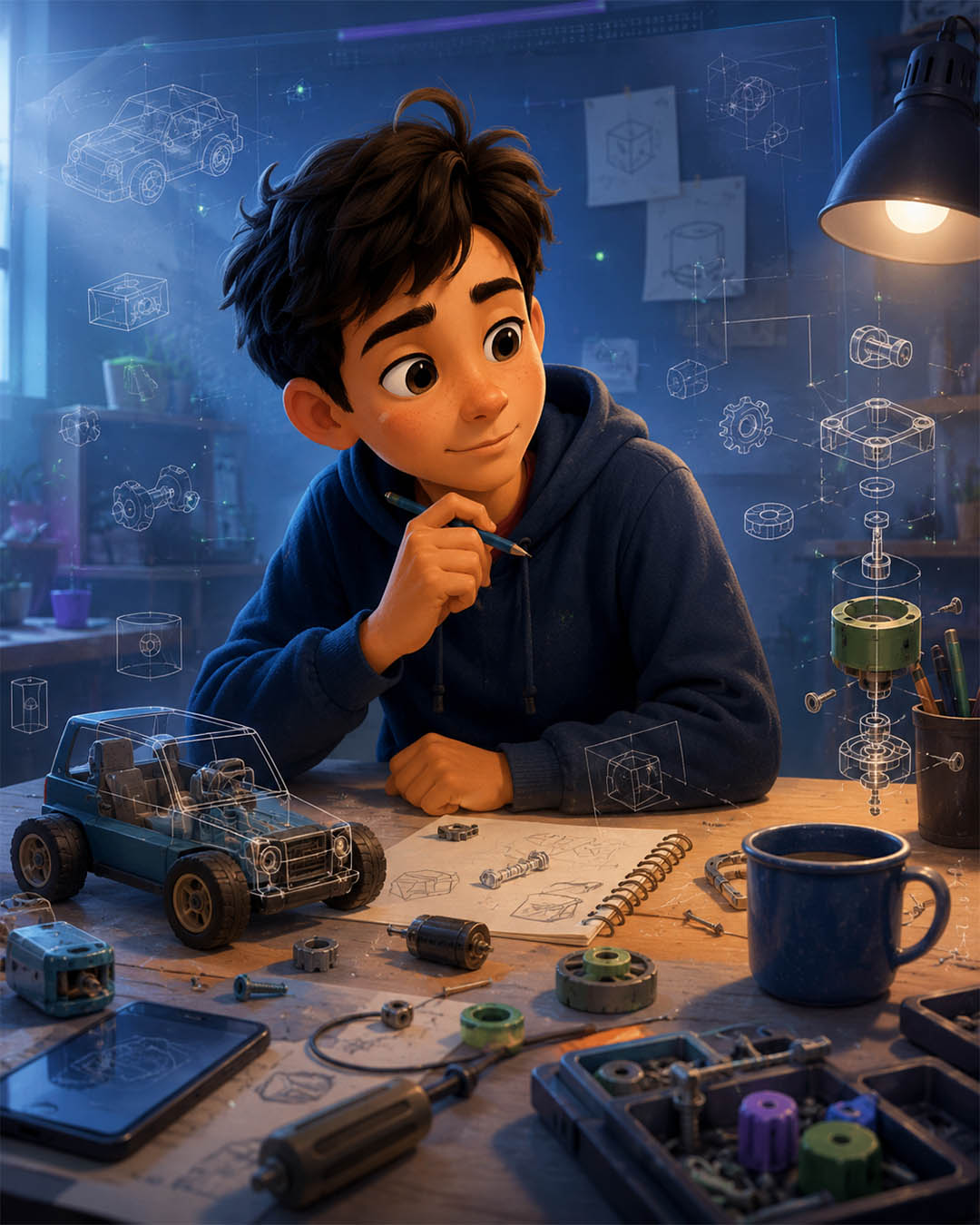 Lian imaginando objetos y soluciones tridimensionales